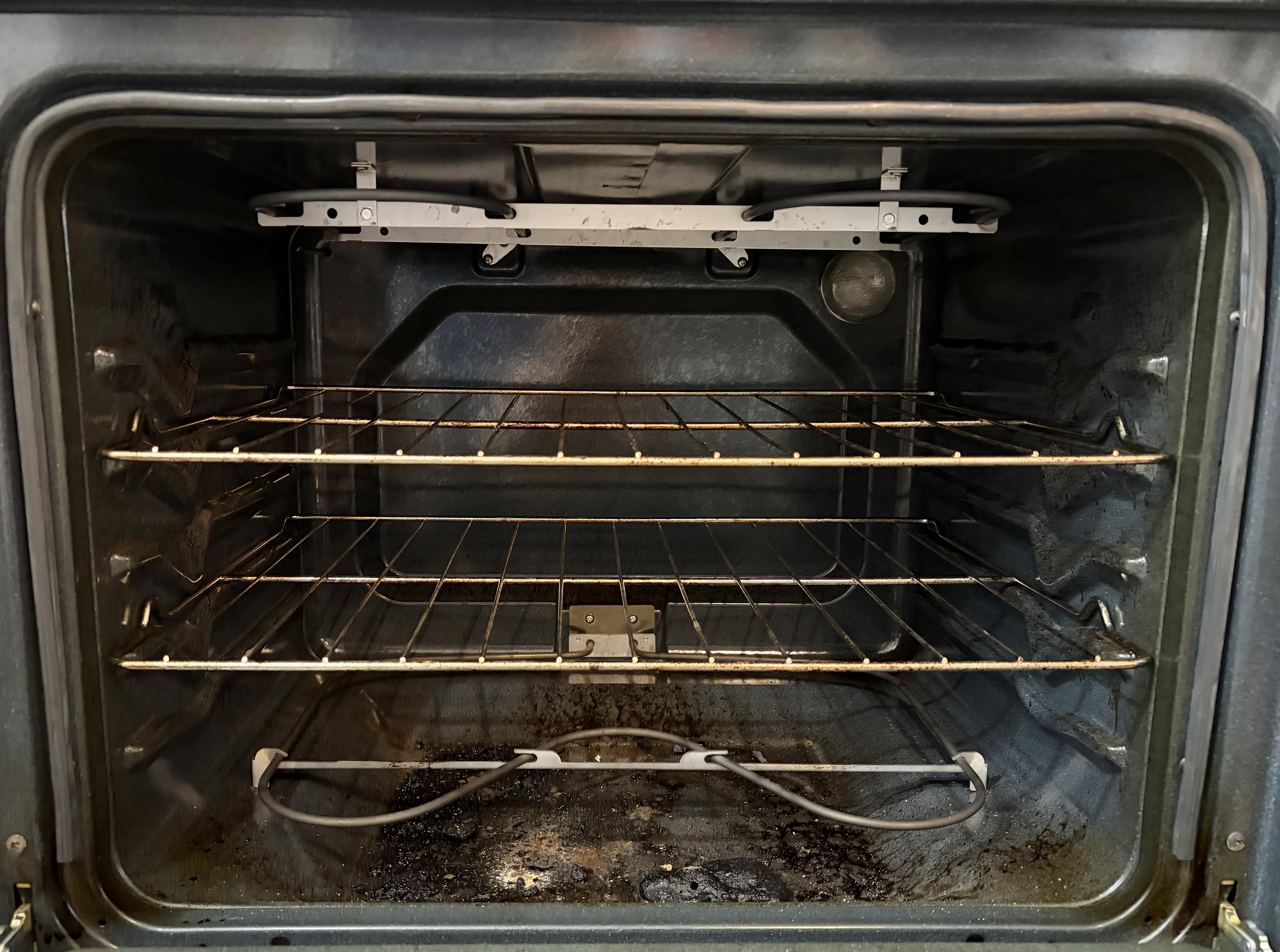 Before: Oven deep clean